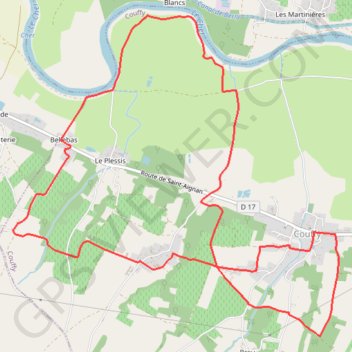 Itinéraire Prairies et vignoble - Couffy, distance, dénivelé, altitude, carte, profil, trace GPS