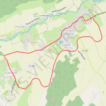 Itinéraire La Ligne d'Anvin - Audrehem, distance, dénivelé, altitude, carte, profil, trace GPS