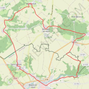Itinéraire Monjavoult, distance, dénivelé, altitude, carte, profil, trace GPS