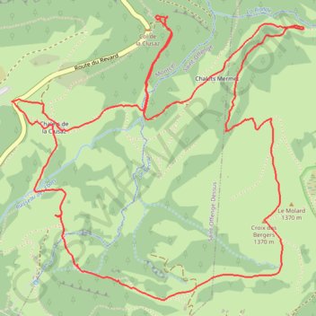 Itinéraire Croix des bergers, distance, dénivelé, altitude, carte, profil, trace GPS