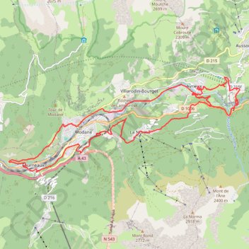 Itinéraire Vanoise Sud - Tour du canton de Modane, distance, dénivelé, altitude, carte, profil, trace GPS