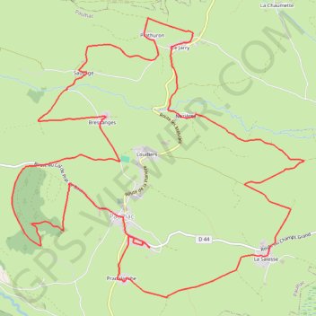 Itinéraire La Fageole - Paulhac, distance, dénivelé, altitude, carte, profil, trace GPS