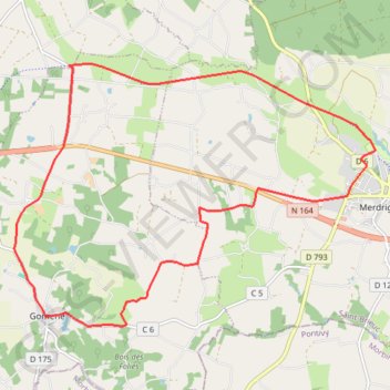 Itinéraire Le train de la balade - Merdrignac, distance, dénivelé, altitude, carte, profil, trace GPS