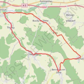 Itinéraire Circuit d'Etissac, distance, dénivelé, altitude, carte, profil, trace GPS