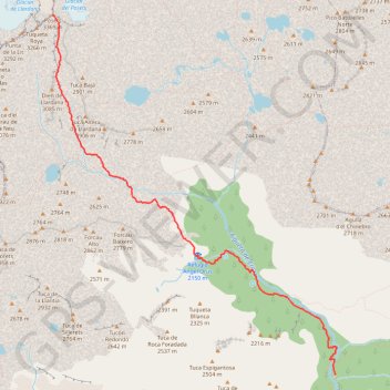 Itinéraire Pic des Posets par le refuge Ángel Orús, distance, dénivelé, altitude, carte, profil, trace GPS