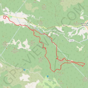 Itinéraire Signes-Valbelle, distance, dénivelé, altitude, carte, profil, trace GPS