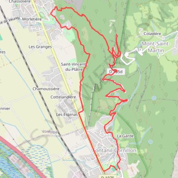 Itinéraire Mont Saint Martin, distance, dénivelé, altitude, carte, profil, trace GPS