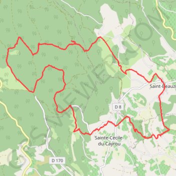 Itinéraire Saint-Beauzile-forêt de La Grésigne, distance, dénivelé, altitude, carte, profil, trace GPS