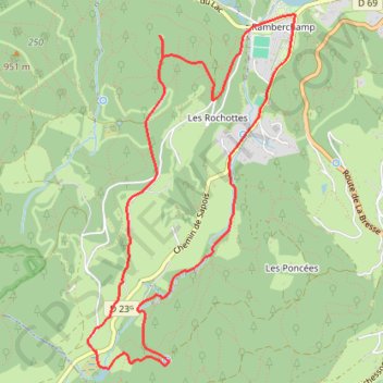 Itinéraire Saut de la Bourrique - Merelle, distance, dénivelé, altitude, carte, profil, trace GPS