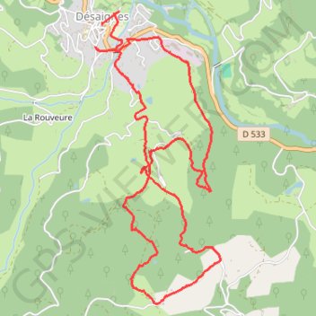 Itinéraire Randonnees desaignes, distance, dénivelé, altitude, carte, profil, trace GPS