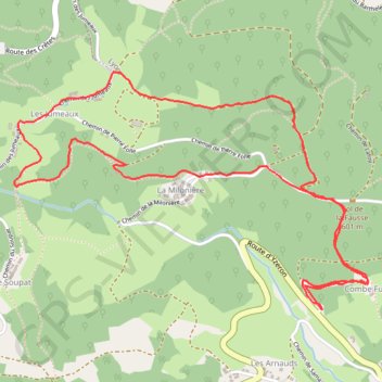 Itinéraire Combe fusil, distance, dénivelé, altitude, carte, profil, trace GPS