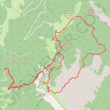Itinéraire Plateau du Parmelan à partir du parking au-dessus de Villaz, distance, dénivelé, altitude, carte, profil, trace GPS