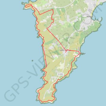 Itinéraire De Saint hernot à la pointe de dinan, distance, dénivelé, altitude, carte, profil, trace GPS