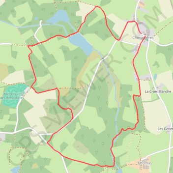 Itinéraire Chevevières au clair de lune, distance, dénivelé, altitude, carte, profil, trace GPS