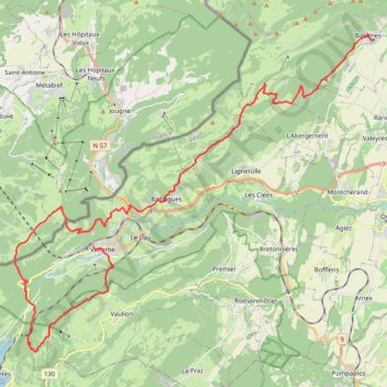 Itinéraire Les 3 sommets, distance, dénivelé, altitude, carte, profil, trace GPS