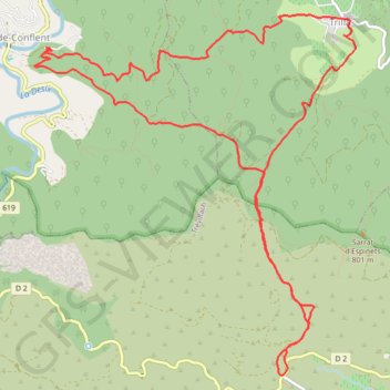 Itinéraire Le circuit de Pézilla-de-Conflent, distance, dénivelé, altitude, carte, profil, trace GPS