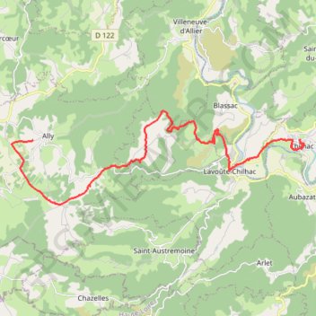Itinéraire Le plateau d'Ally, distance, dénivelé, altitude, carte, profil, trace GPS