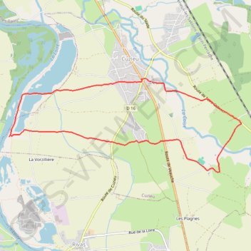 Itinéraire Cuzieu (La voie romaine) 9kms3, distance, dénivelé, altitude, carte, profil, trace GPS