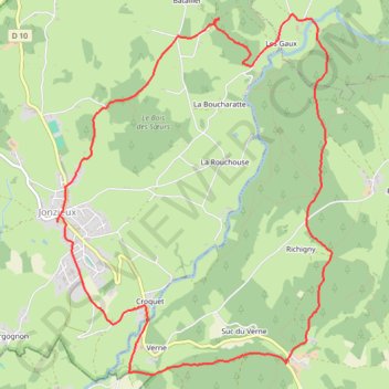 Itinéraire Le circuit des Passementiers, distance, dénivelé, altitude, carte, profil, trace GPS