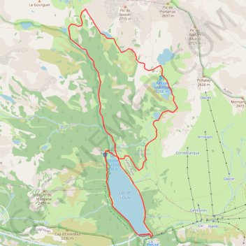 Itinéraire Raquette dans le Neouvielle, distance, dénivelé, altitude, carte, profil, trace GPS