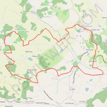Itinéraire Randonnée entre Lot et Garonne, distance, dénivelé, altitude, carte, profil, trace GPS