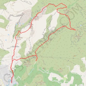 Itinéraire Le massif du Garlaban, distance, dénivelé, altitude, carte, profil, trace GPS