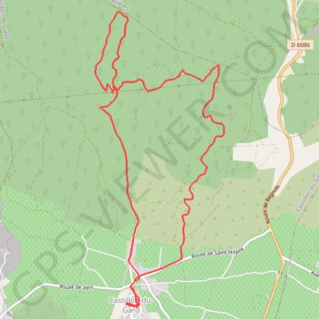 Itinéraire Castillon-du-Gard, distance, dénivelé, altitude, carte, profil, trace GPS