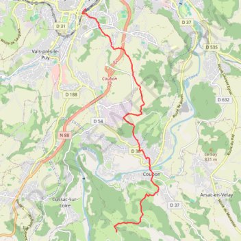 Itinéraire Le Puy Les Cabarets, distance, dénivelé, altitude, carte, profil, trace GPS