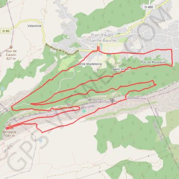 Itinéraire Pic de Bertagne - Plan-d'Aups, distance, dénivelé, altitude, carte, profil, trace GPS