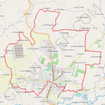 Itinéraire Vallée de la Sée - Entre Prés et Vergers, distance, dénivelé, altitude, carte, profil, trace GPS