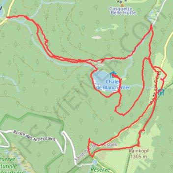 Itinéraire Blanchemer au Rainkopf, distance, dénivelé, altitude, carte, profil, trace GPS