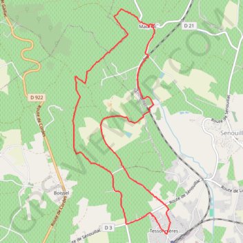 Itinéraire Tesso - Mauriac, distance, dénivelé, altitude, carte, profil, trace GPS