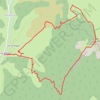 Itinéraire Tête de la Dame (par Ombleze), distance, dénivelé, altitude, carte, profil, trace GPS