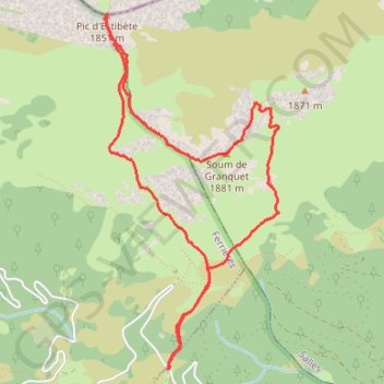 Itinéraire GRANQUET 2:24:08 PM, distance, dénivelé, altitude, carte, profil, trace GPS