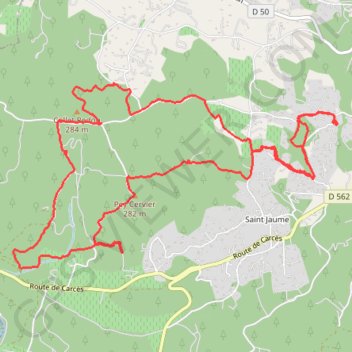 Itinéraire Lorgues - Château Renard - Franquèse, distance, dénivelé, altitude, carte, profil, trace GPS
