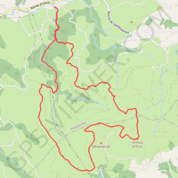 Itinéraire Mont Ursuya en circuit depuis Urcuray, distance, dénivelé, altitude, carte, profil, trace GPS