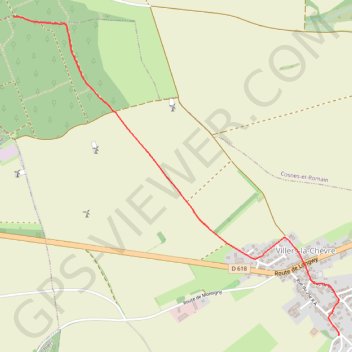 Itinéraire Villers-la-Chèvre Course, distance, dénivelé, altitude, carte, profil, trace GPS