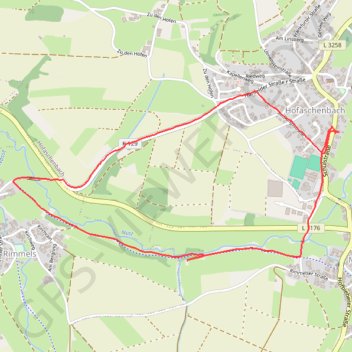 Itinéraire Hofaschenbach, distance, dénivelé, altitude, carte, profil, trace GPS