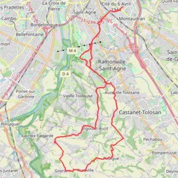 Itinéraire 2h Iris Bosses, distance, dénivelé, altitude, carte, profil, trace GPS