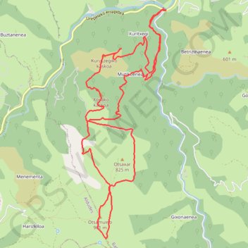 Itinéraire Otsamunho en circuit depuis Banca, distance, dénivelé, altitude, carte, profil, trace GPS