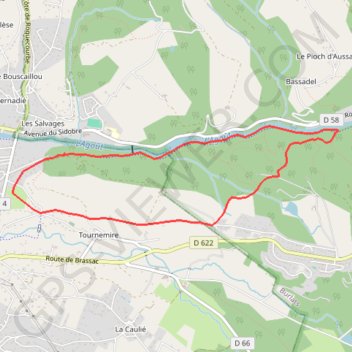 Itinéraire Boucle de la Parulle - Castres, distance, dénivelé, altitude, carte, profil, trace GPS