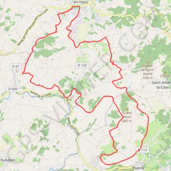Itinéraire Balade à Saint-Martin-En-Haut, distance, dénivelé, altitude, carte, profil, trace GPS