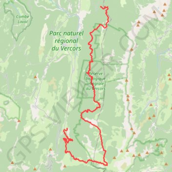 Itinéraire Tour du Vercors jour 4, distance, dénivelé, altitude, carte, profil, trace GPS