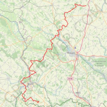 Itinéraire GR125 Randonnée de Serans à Blancfossé (Oise), distance, dénivelé, altitude, carte, profil, trace GPS
