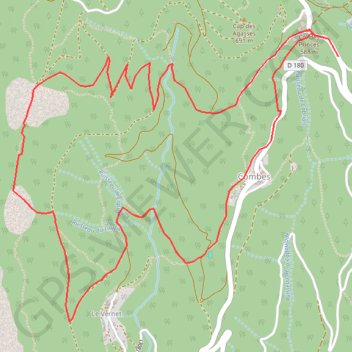 Itinéraire Les tombes mégalithiques de Combes, distance, dénivelé, altitude, carte, profil, trace GPS