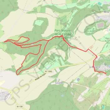 Itinéraire Marche nordique Combe Serpent, distance, dénivelé, altitude, carte, profil, trace GPS