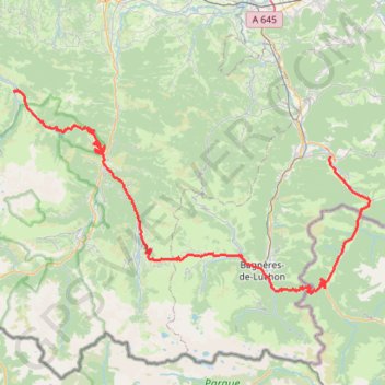 Itinéraire Saint Beat a Saite Marie de Campan, distance, dénivelé, altitude, carte, profil, trace GPS