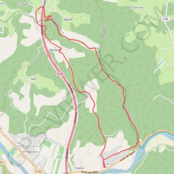 Itinéraire Marche Nordique Savanac, distance, dénivelé, altitude, carte, profil, trace GPS