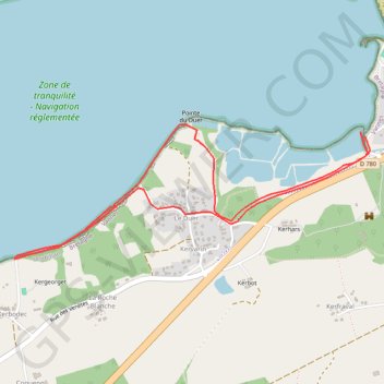 Itinéraire Sarzeau - le duer, distance, dénivelé, altitude, carte, profil, trace GPS