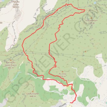 Itinéraire La Font de Mai - Aubagne, distance, dénivelé, altitude, carte, profil, trace GPS